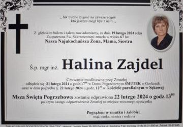 Zmarła Halina Zajdel